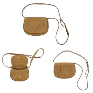LKNW GERARD DAREL Crossbody / Shoulder / Belt Bag Purse Handbag Brown Suede